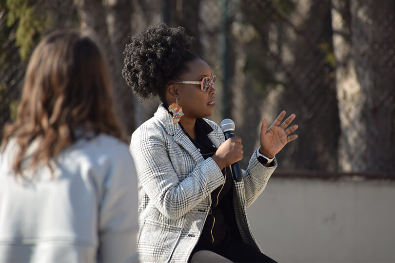 person involved in a speaking event